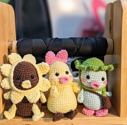 KNITTED toys baby bear, duck, cute toys, Crochet bee,cute doll, woodland animals knitted toys,Crochet Bagcharm,Crochet