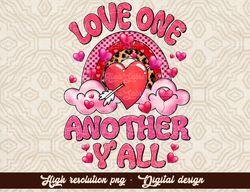 Love One Another Y'all shirt PNG file, Retro faith design png, Christian Bible verse Sublimation Digital download Valent