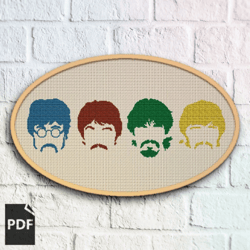 The Beatles Cross Stitch Pattern 2,  Digital PDF