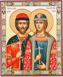 Saints Boris and Gleb icon | Orthodox gift | free shipping from the Orthodox store