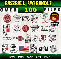 100 BASEBALL MEGA BUNDLE SVG, PNG, DXF files for cricut, Bundle Layered