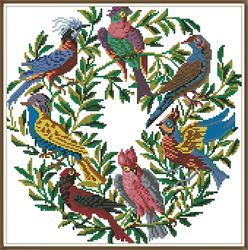 PDF Berlin Birds - Antique Cross Stitch Pattern - Reproduction Vintage Scheme 19th century - Digital Download - 1027