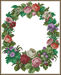PDF Berlin Flowers - Antique Cross Stitch Pattern - Reproduction Vintage Scheme 19th century - Digital Download - 1025