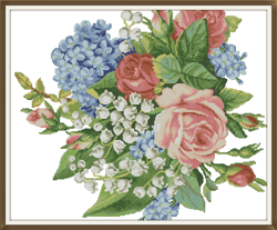 PDF Berlin Flowers - Antique Cross Stitch Pattern - Reproduction Vintage Scheme 19th century - Digital Download - 1022