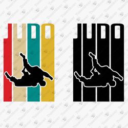 Judo Judoka Martial Arts Sports Retro T-Shirt Design SVG Cut File