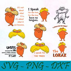 Lorax svg,png,dxf, Cat In The Hat Svg,png,dxf, Cricut, Dr seuss svg,png,dxf,Cut file