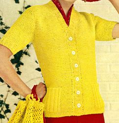 Vintage Ladies Cardigan Knitting Pattern, Cardigan Jacket, Knitting Pattern Sweater Blouse Pattern, pdf download