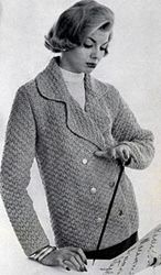 vintage womens jacket knitting pattern pdf, ladies cardigan knitting, knitting pattern sweater blouse pattern, download
