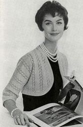 vintage womens jacket knitting pattern pdf, diamond bolero pattern, knitting pattern sweater blouse pattern, download