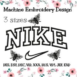 Nike bee embroidery design