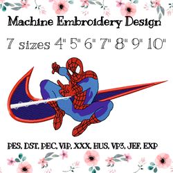 Spiderman nike embroidery design