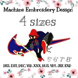 Nike embroidery design Spiderman in a hat