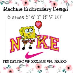 Nike embroidery design Sponge Bob