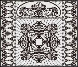 PDF Cross Stitch Blackwork Pattern - Counted Monochrome Antique Embroidery Pattern - Reproduction Vintage Sampler - 010