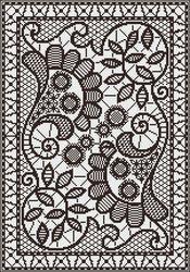 PDF Cross Stitch Blackwork Pattern - Counted Monochrome Antique Embroidery Pattern - Reproduction Vintage Sampler - 008