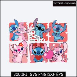 Lilo and Stich SVG, Stitch SVG, stitch clipart, Lilo svg, Love svg, Valentines svg, Stitch Valentines, Stitch Cut file