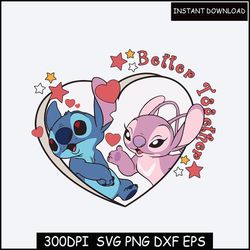 Stitch Love Bug SVG & PNG, dxf Clipart Files, valentines Svg, Sublimation, Digital Download, Cricut Cutting file