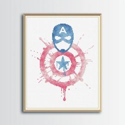 Captain America Cross Stitch Pattern 3, Marvel Comics Cross Stitch, Digital PDF
