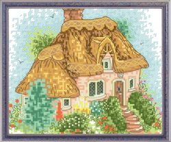 PDF Cross Stitch Pattern - House Village - Counted Sampler Vintage Scheme Cross Stitch - Digital Download