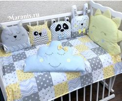 Diy crib bedding set. 7in 1. Animal pillows tutorial and crib blanket tutorial, Diy baby crib, baby pillow pattern