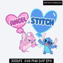 Mega Bundle stitch Layered Svg, stitch valentines Svg, valentines svg, blue alien, Svg, Png, Eps Instant Download