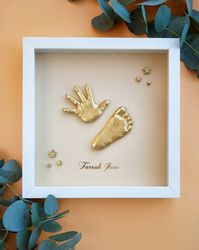 Hand and foot keepsake for mothers day.Keepsake casting.Nursery decor.Handprint ornament.Mothers day personalized gift.