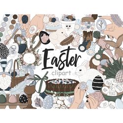 Easter Clipart Bundle | Gardering Clipart Set