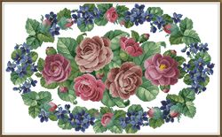 PDF Berlin Flowers - Antique Cross Stitch Pattern - Reproduction Vintage Scheme 19th century - Digital Download - 1011