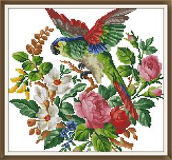 PDF Berlin Birds - Antique Cross Stitch Pattern - Reproduction Vintage Scheme 19th century - Digital Download - 1016