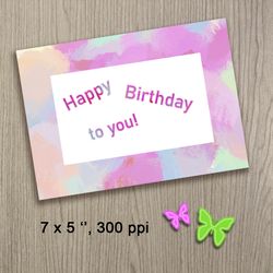 Digital birthday greeting card