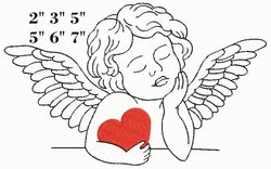 Embroidery design Cute angel