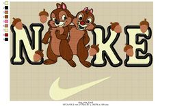 Nike Embroidery Design Chip and Dale