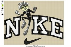 Nike and Denny embroidery design