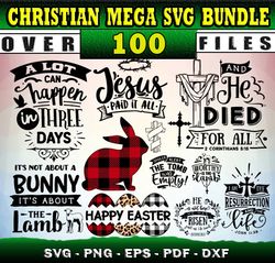 100 CHRISTIAN EASTE SVG BUNDLE | CHRISTIAN SVG Mega Bundle, SVG for Print & Cricut