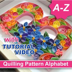 Quilling letters patterns A - Z, a to z paper quilling letters, quilling templates pdf, quilling letters - a to z
