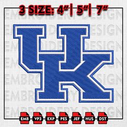 Kentucky Wildcats Football Team Embroidery file, NCAAF teams Embroidery Designs, College Football, Machine Embroidery De