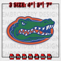 Florida Gators Football Team Embroidery file, NCAAF teams Embroidery Designs, College Football, Machine Embroidery Desig