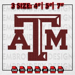Texas A&M Aggies Football Team Embroidery file, NCAAF teams Embroidery Designs, College Football, Machine Embroidery Des