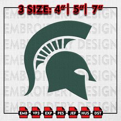 Michigan State Spartans Football Team Embroidery file, NCAAF teams Embroidery Designs, College Football