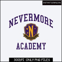 Nevermore Academy PNG  University Sweater Decal  Wednesday PNG  Nevermore Emblem Black & White PNG  Addams Family Png