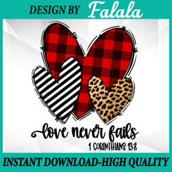 Leoparad Print Heart PNG, Valentine Love Never Fails PNG Valentine's Day Png, Digital download