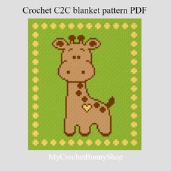 Crochet Corner to Corner Giraffe-2 blanket pattern PDF Download