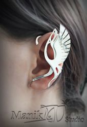 Cuff Ear Crane | Handmade Cuffs | Jewelry bird | Crane Dance | Bird wings