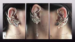 Ear Cuffs Spider Web | jewelry spider | Cobwebby Ear cuff | Halloween jewelry