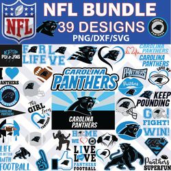 Carolina Panthers svg, Carolina Panthers bundle Football Teams Svg, NFL Teams svg, png, dxf