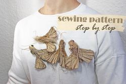 Sewing tutorial brooch Moth