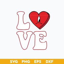 Love Heart Bunny SVG, Un San Valentine Sin Ti SVG, Bad Bunny Valentine Day SVG
