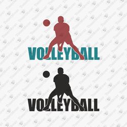Men's Volleyball Player Silhouette Sports SVG Cut File T-Shirt Design