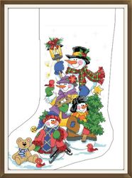 PDF Cross Stitch Pattern - Christmas Stocking - Counted Sampler Vintage Scheme Cross Stitch - Digital Download - 520
