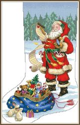 PDF Cross Stitch Pattern - Christmas Stocking - Counted Sampler Vintage Scheme Cross Stitch - Digital Download - 518
